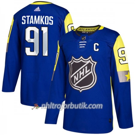 Män Ishockey Tampa Bay Lightning Tröja Steven Stamkos 91 2018 NHL All-Star Atlantic Division Adidas Royal Authentic